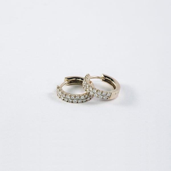 Creoler 0,58ct Vitguld