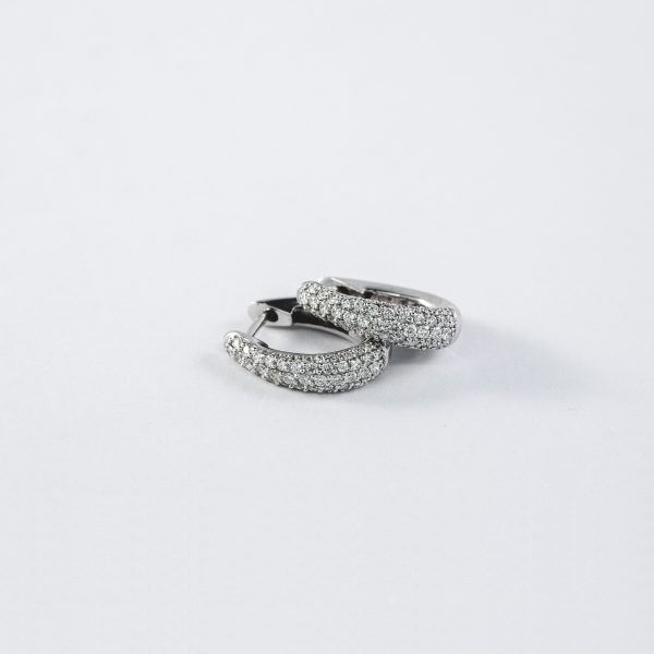 Creoler 0,57ct Vitguld