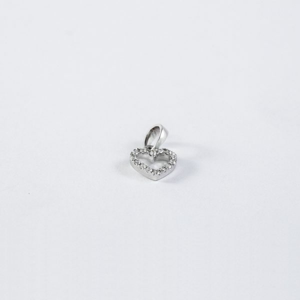 Hjärta 0,07ct Vitguld